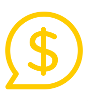 Talking about money sign.