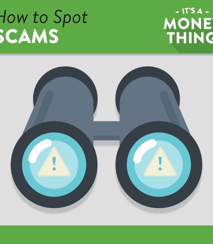 Binoculars looking out for any threat of scams or fraud
