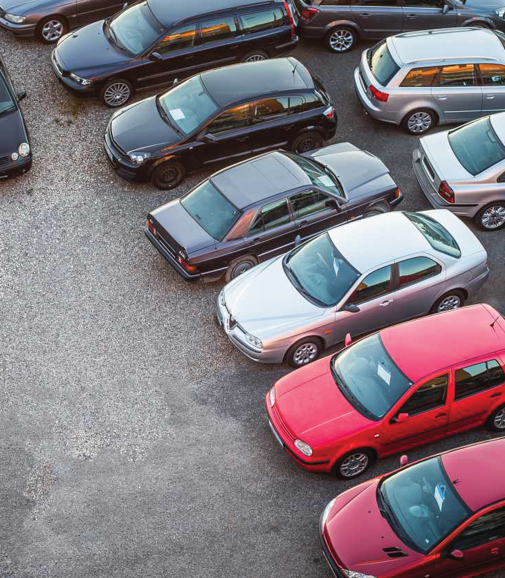 Picture of a parking lot of cars for sale