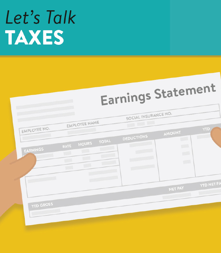 Picture of a pay stub