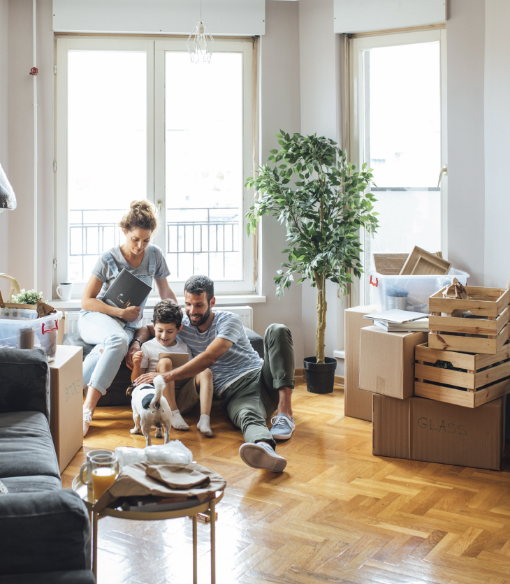 First Time Home Buyers in their new home